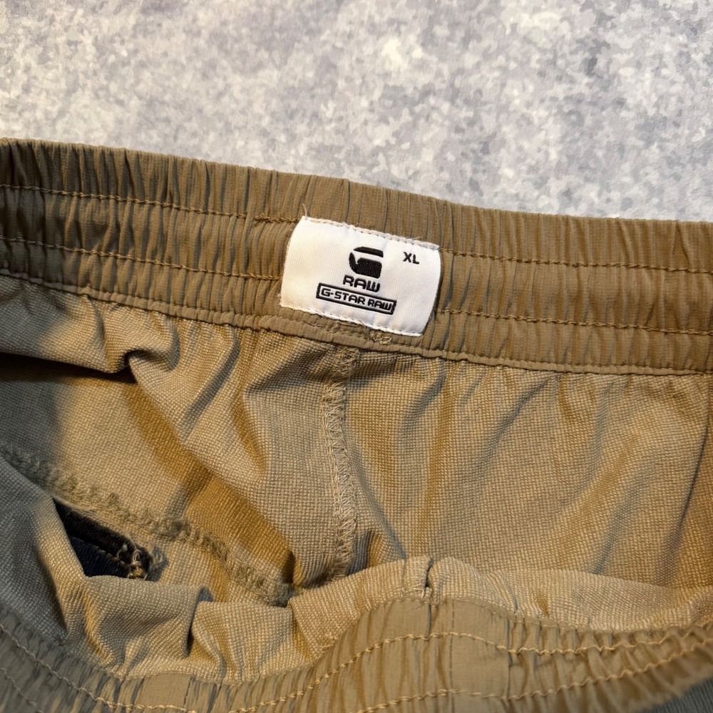 G-Star Raw Women's Cargo Pants XL Tan Brown Elastic Waist Drawstring Jogger - Picture 3 of 9